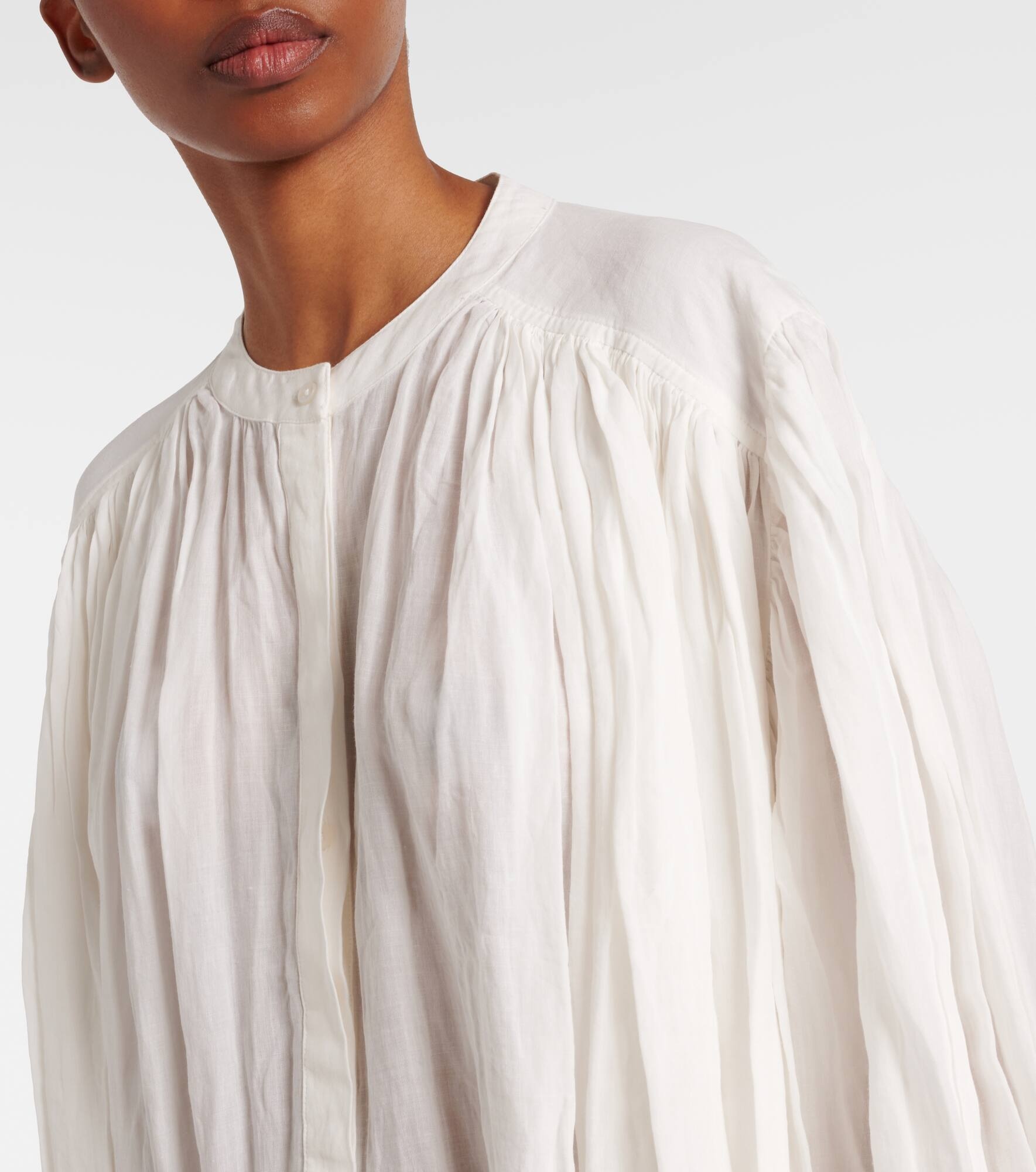 Oversized ramie maxi dress - 4