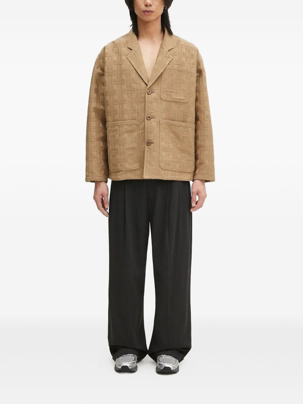 pleated cuffed-hem trousers - 2
