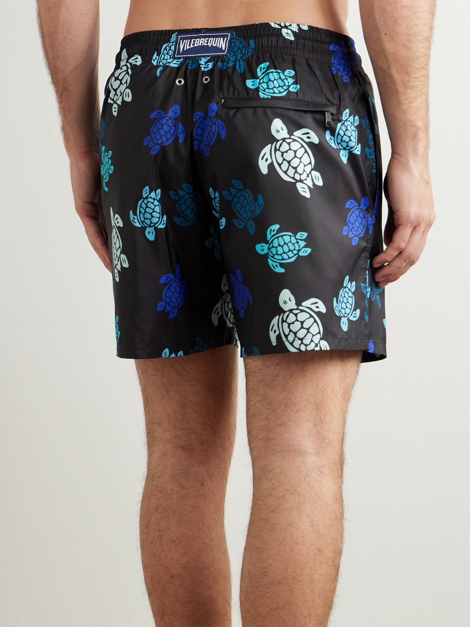 Mahina Straight-Leg Mid-Length Recycled Swim Shorts Black - 3