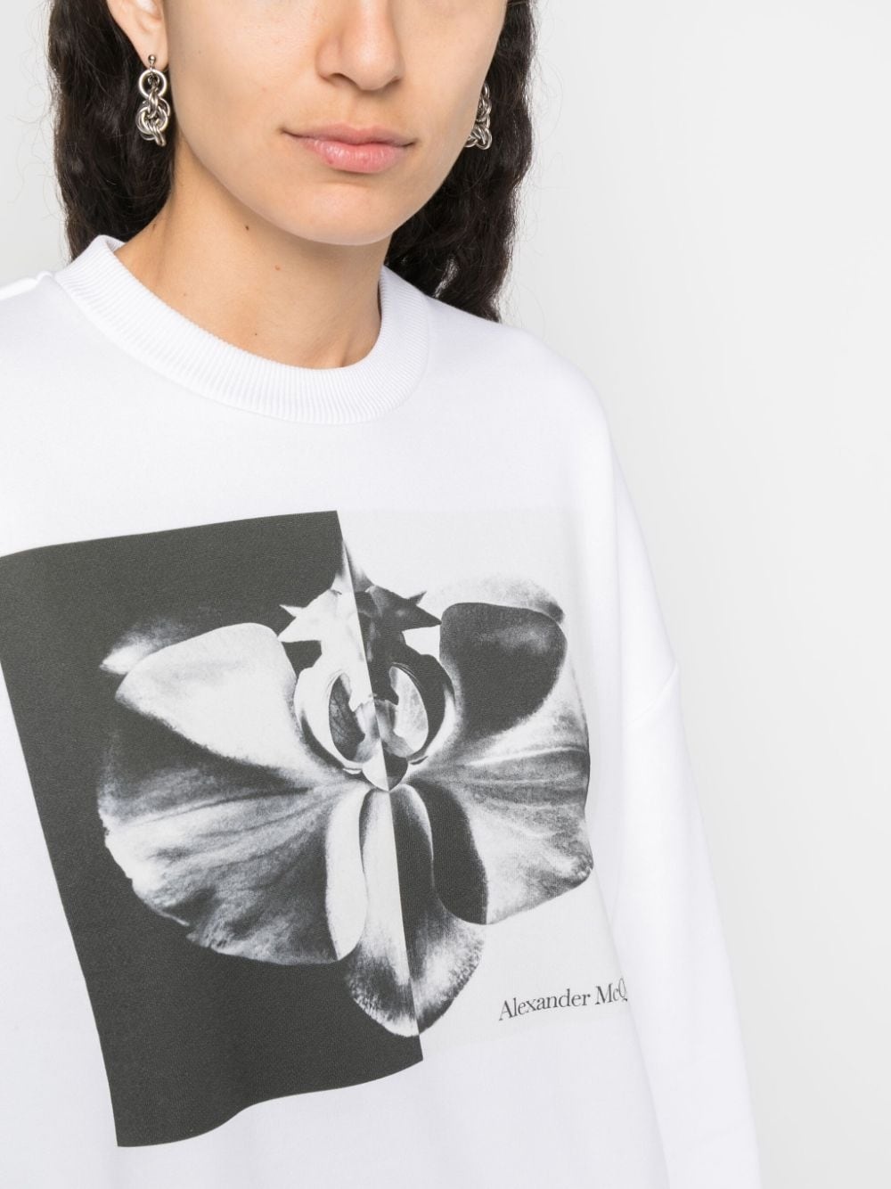 floral-print cotton sweatshirt - 5
