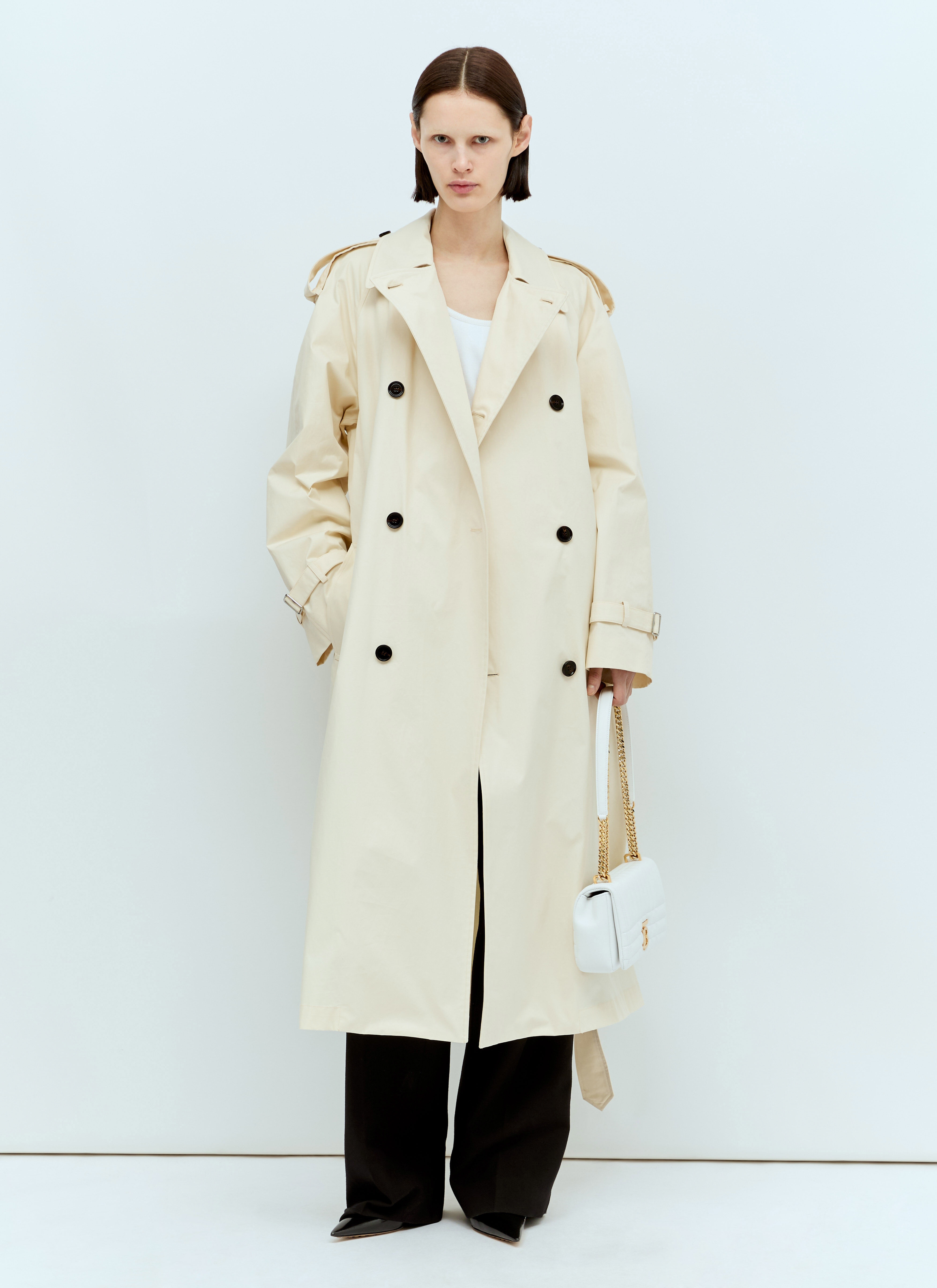 Burberry Long Gabardine Trench Coat | lncc | REVERSIBLE