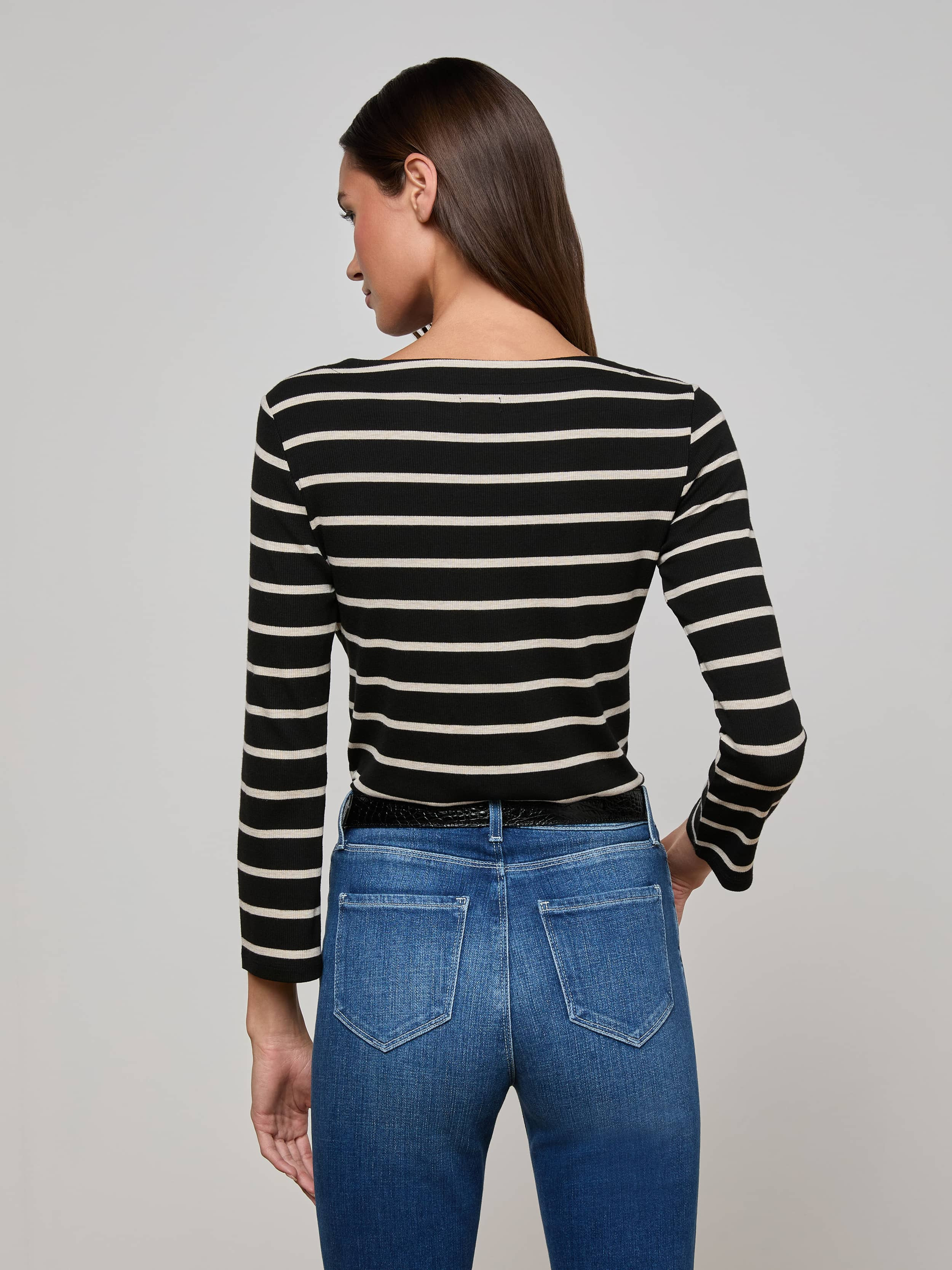 Lucille Striped Boatneck Top - 5