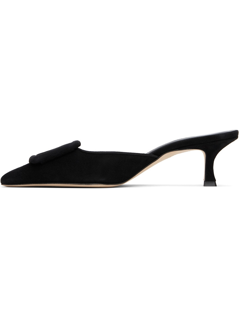 Manolo Blahnik Black Maysale Heeled Sandals outlook