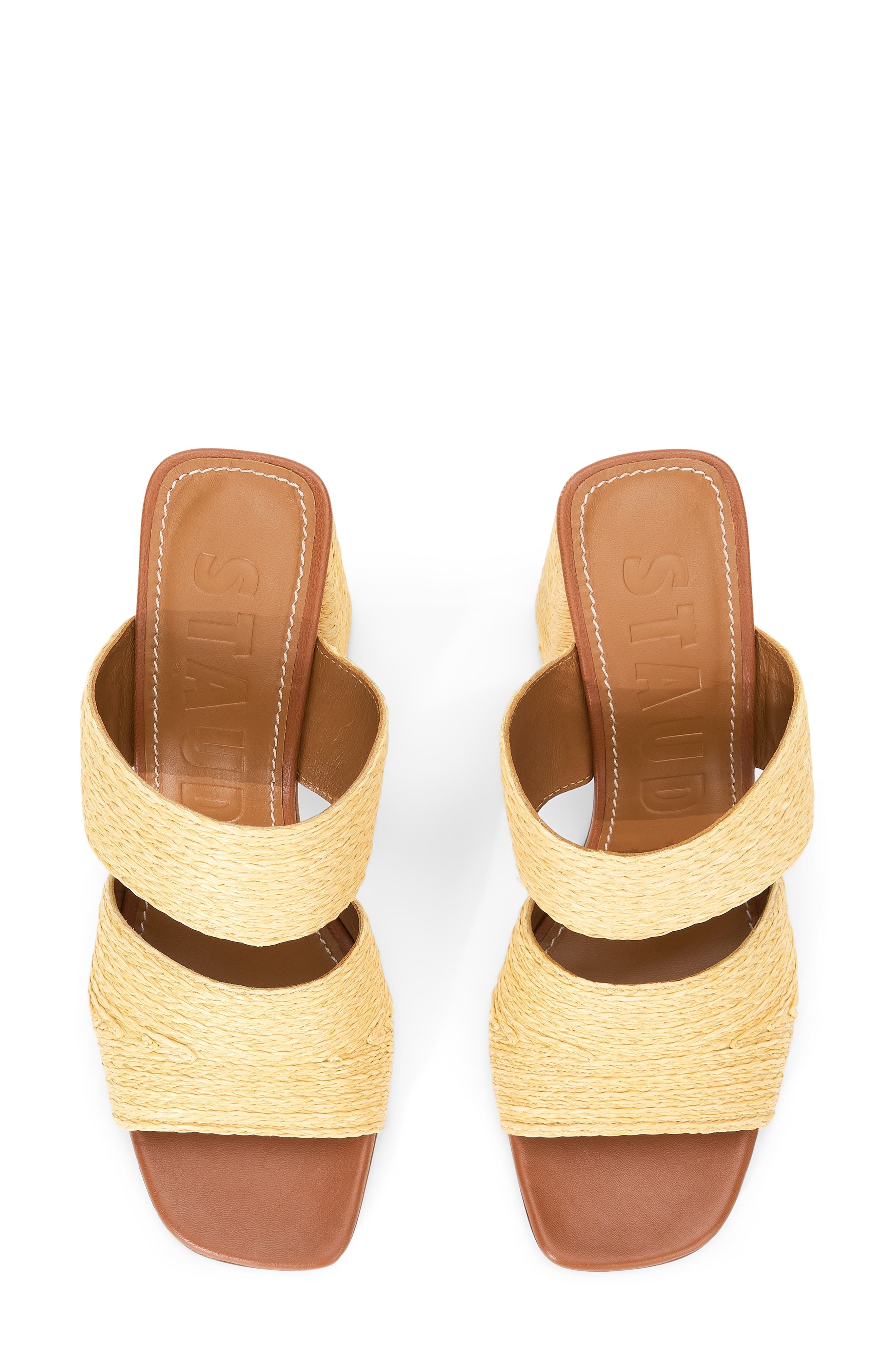 STAUD Skylar Slide Sandal in Natural Raffia at Nordstrom - 4