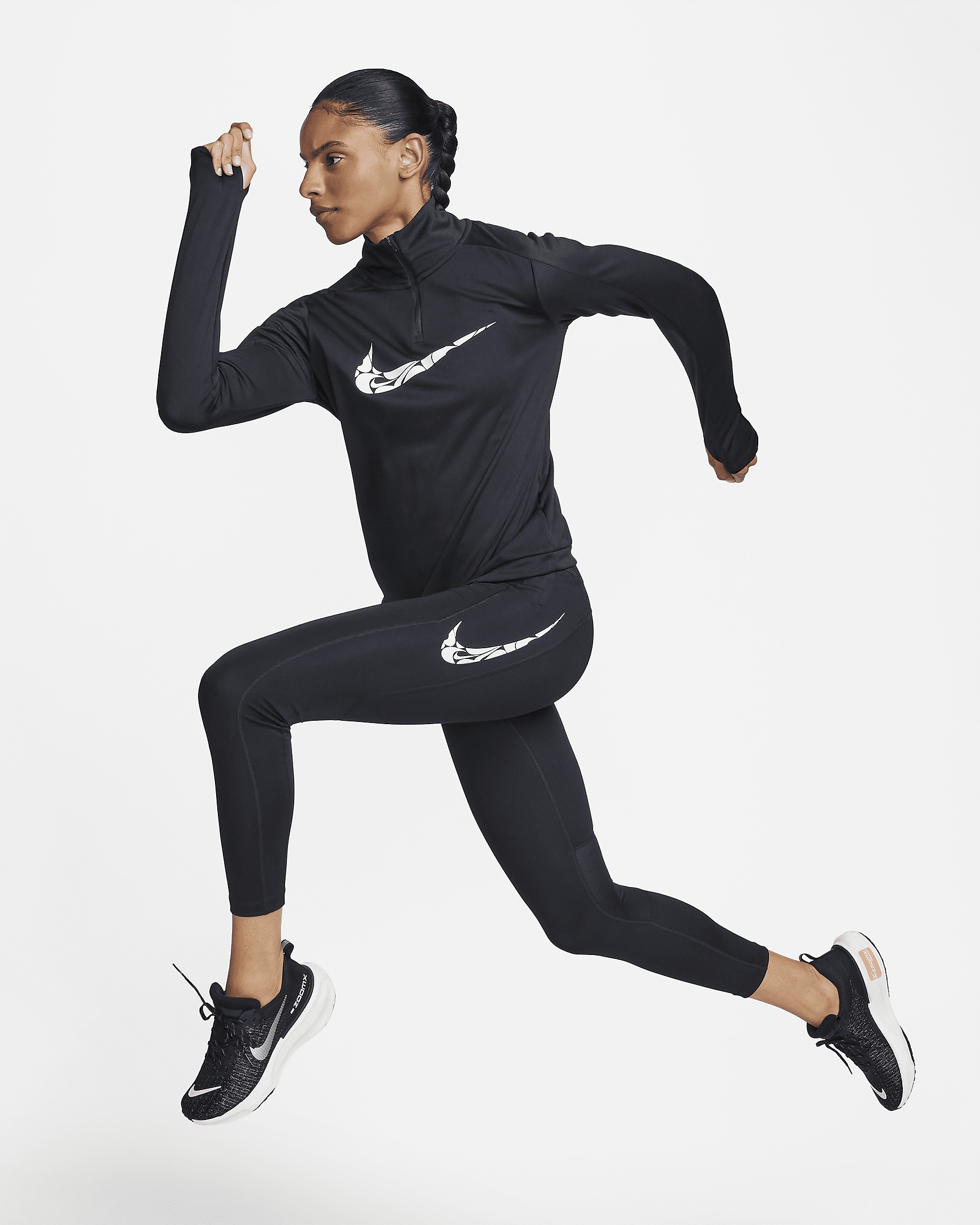 Nike Fast Women's Mid-Rise 7/8 Running Leggings with Pockets - 8