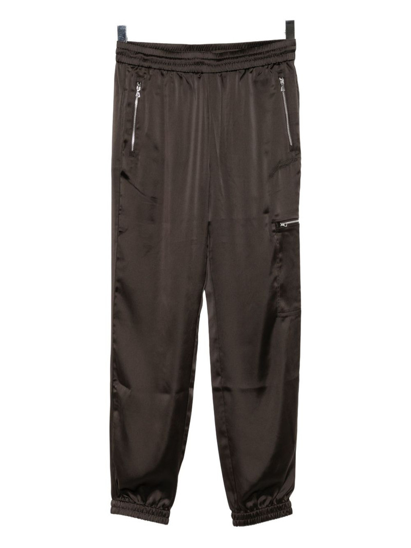 logo-embroidered trousers 1