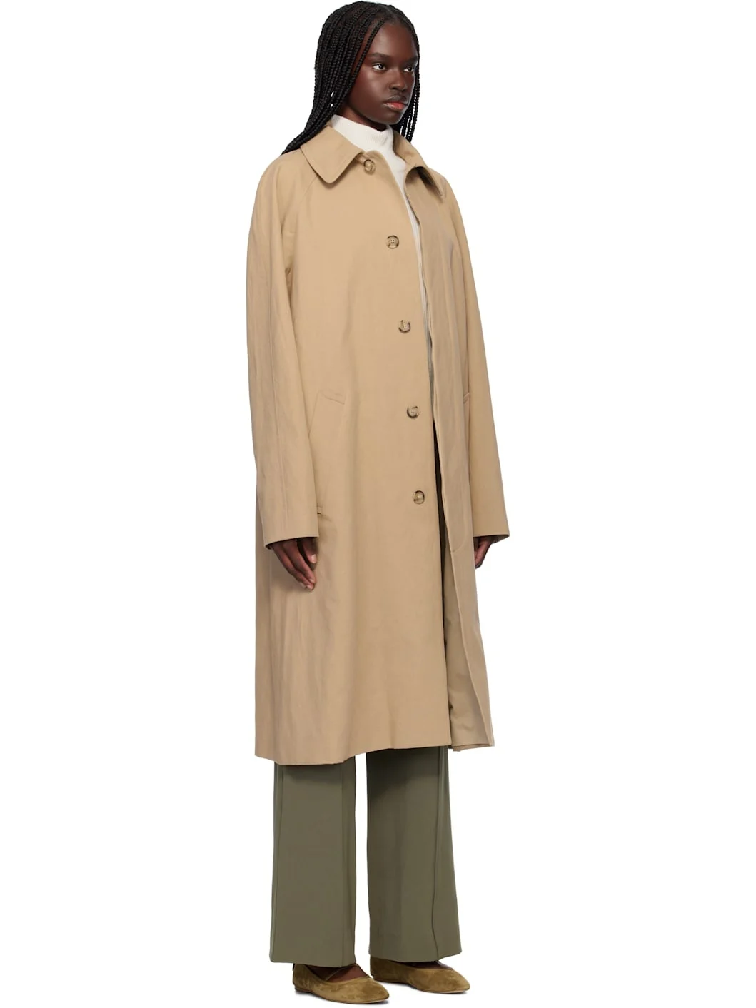 A.P.C. Beige Edouard Trench Coat | REVERSIBLE