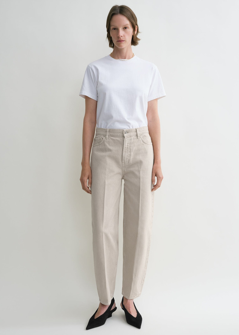 TOTEME Wide tapered leg denim smoke grey outlook