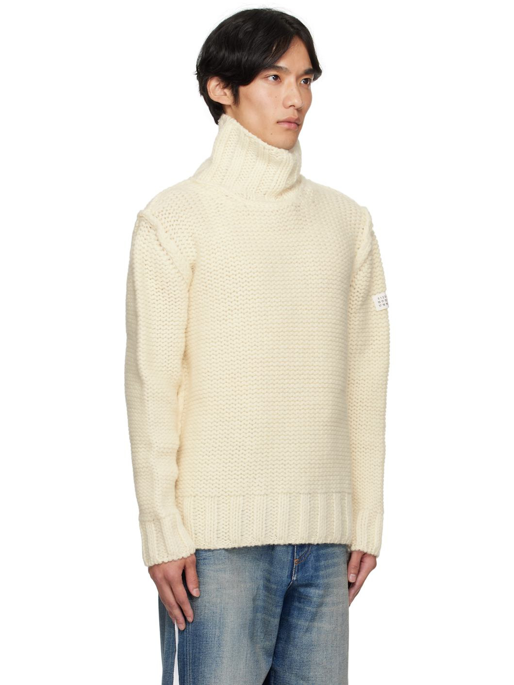Off-White Chunky Wool Turtleneck - 2