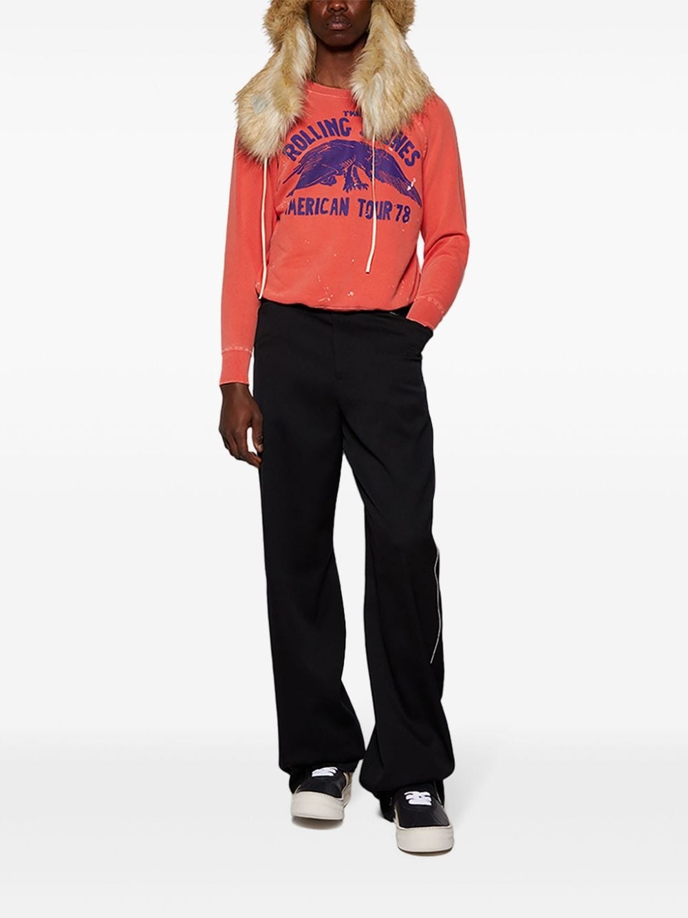 panelled wool trousers - 2