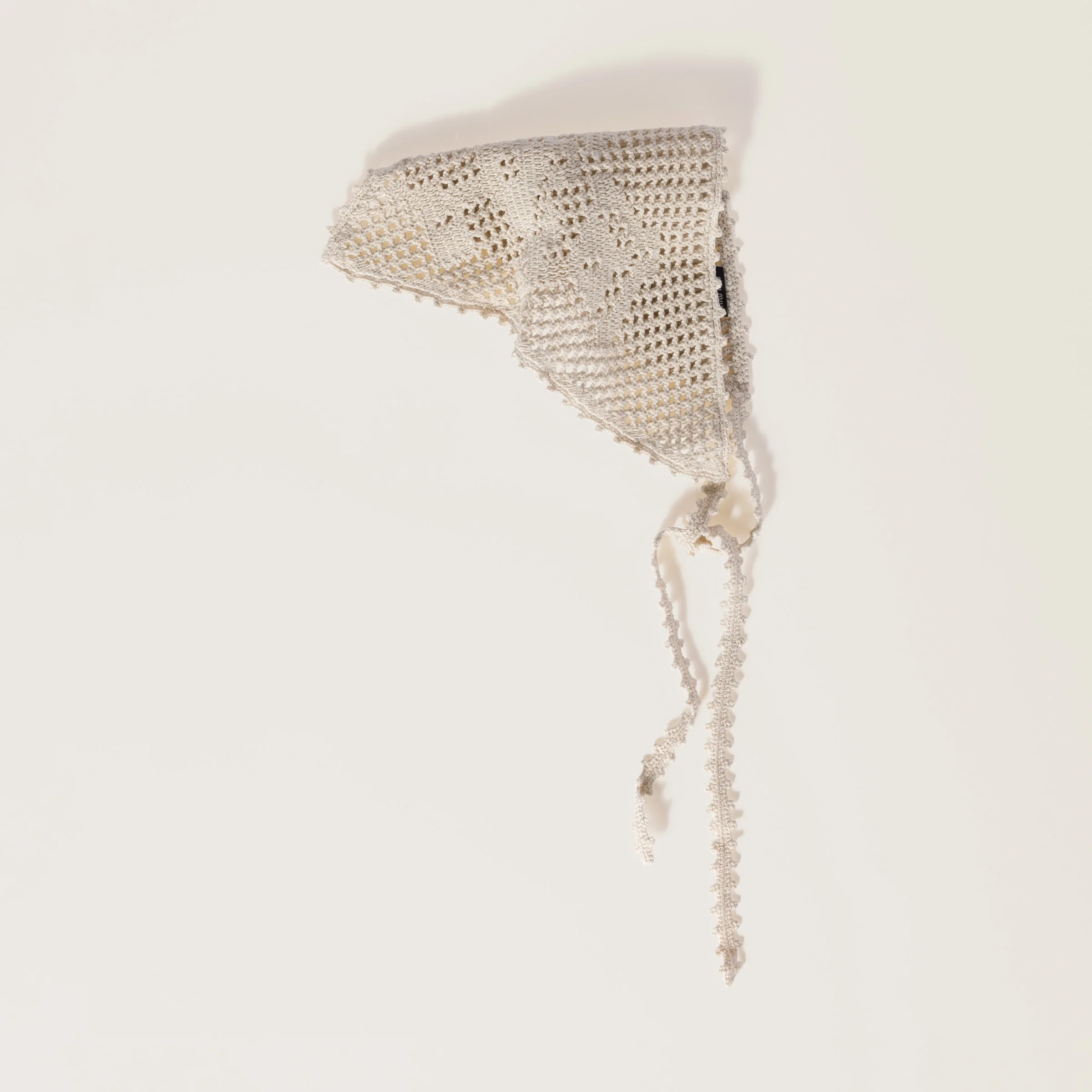 Crochet cotton triangle scarf - 1