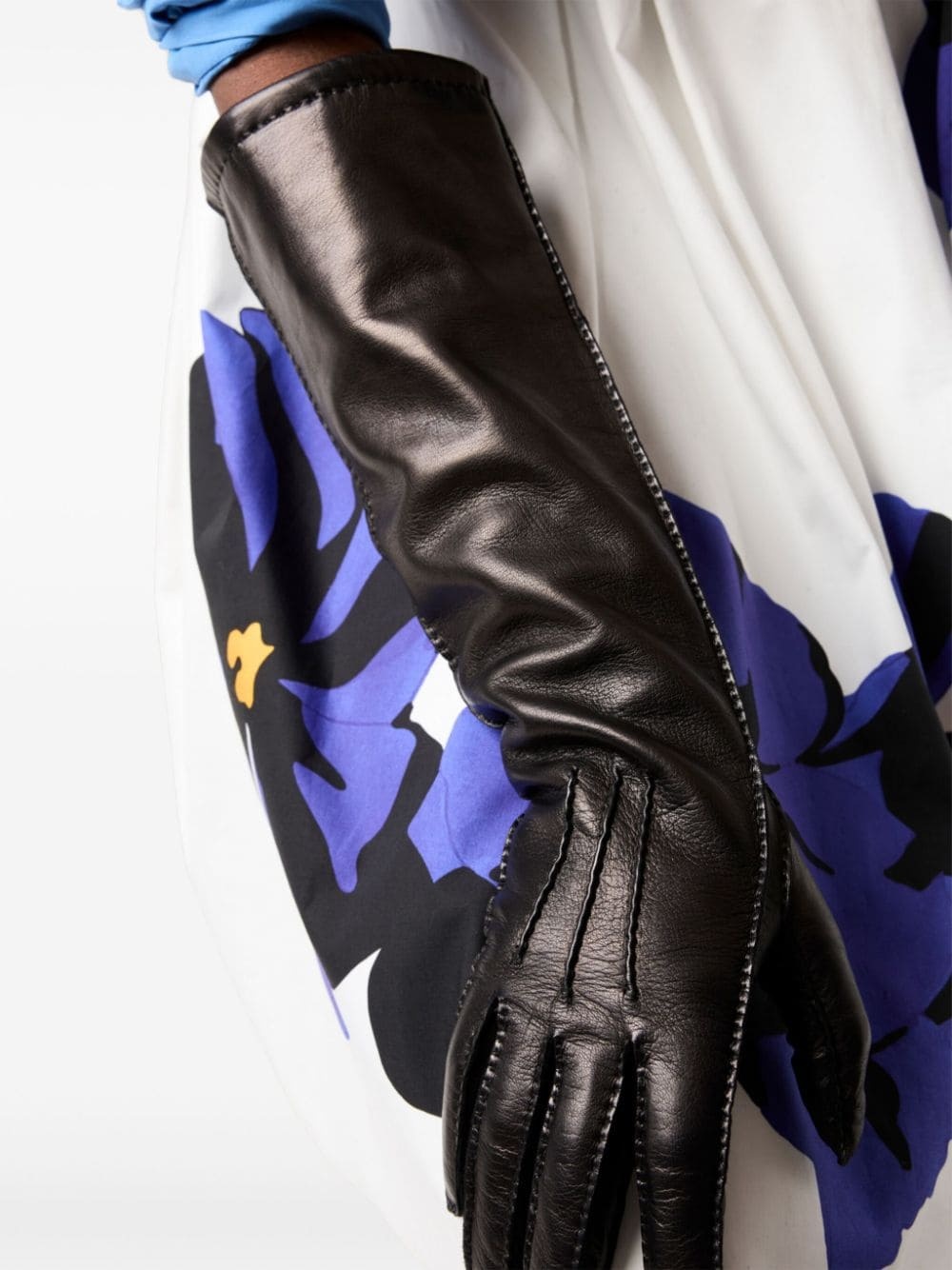 printed poplin midi skirt - 6
