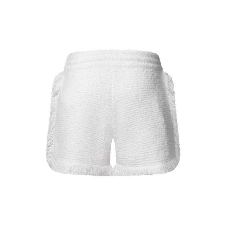 Fringe Hem Toweling Shorts 3