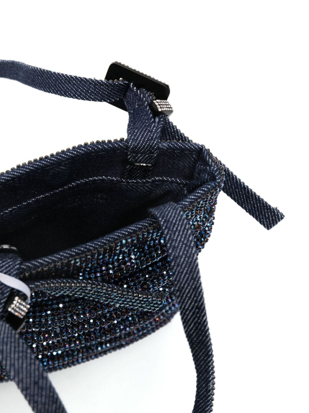 rhinestone-embellished ruched mini bag - 5