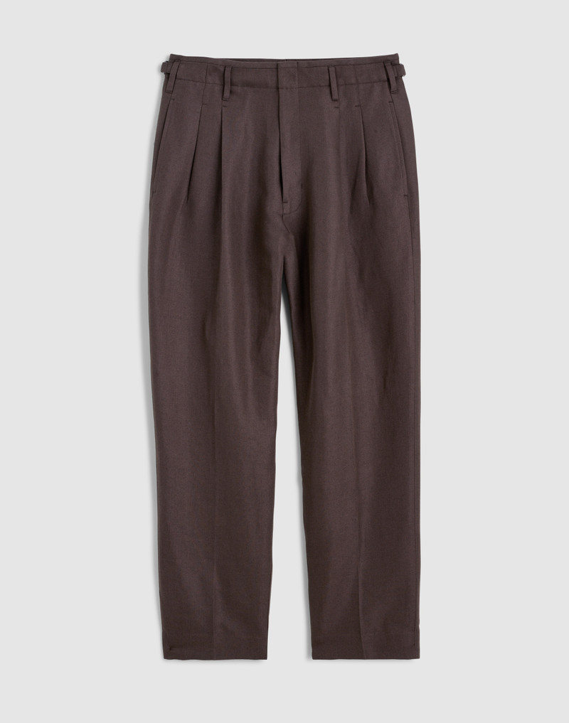 Double-Pleated Trousers in Linen-Cotton Blend 1