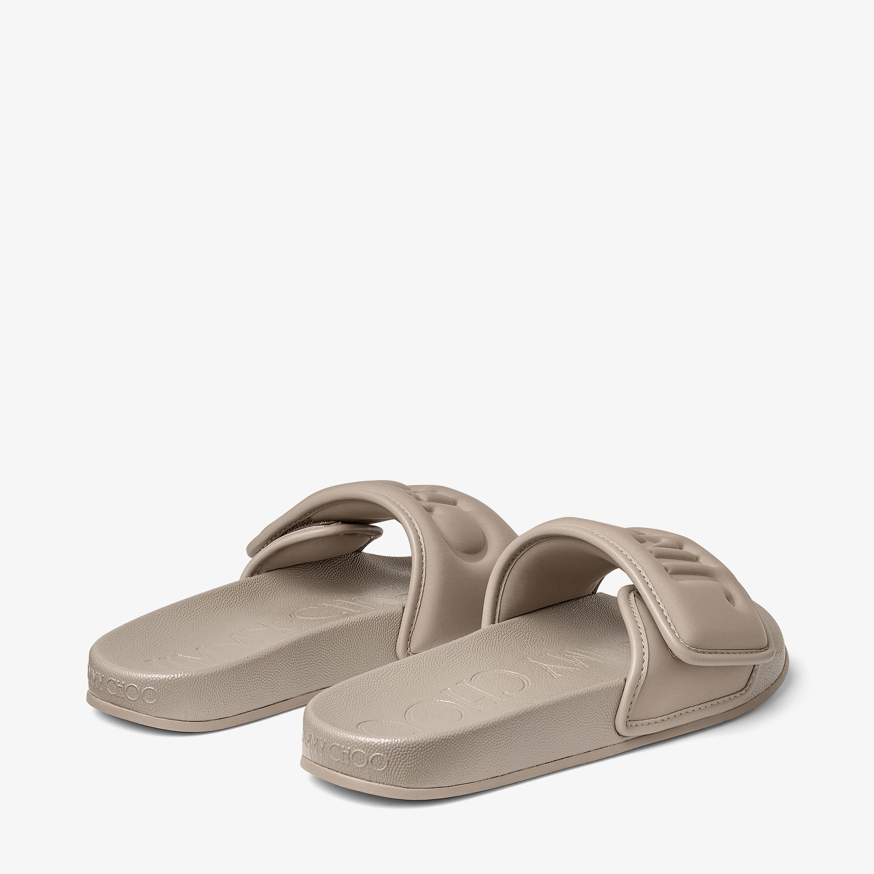 Fitz/F
Taupe Puffed Logo Lycra Slides - 5