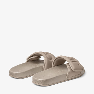 JIMMY CHOO Fitz/F
Taupe Puffed Logo Lycra Slides outlook