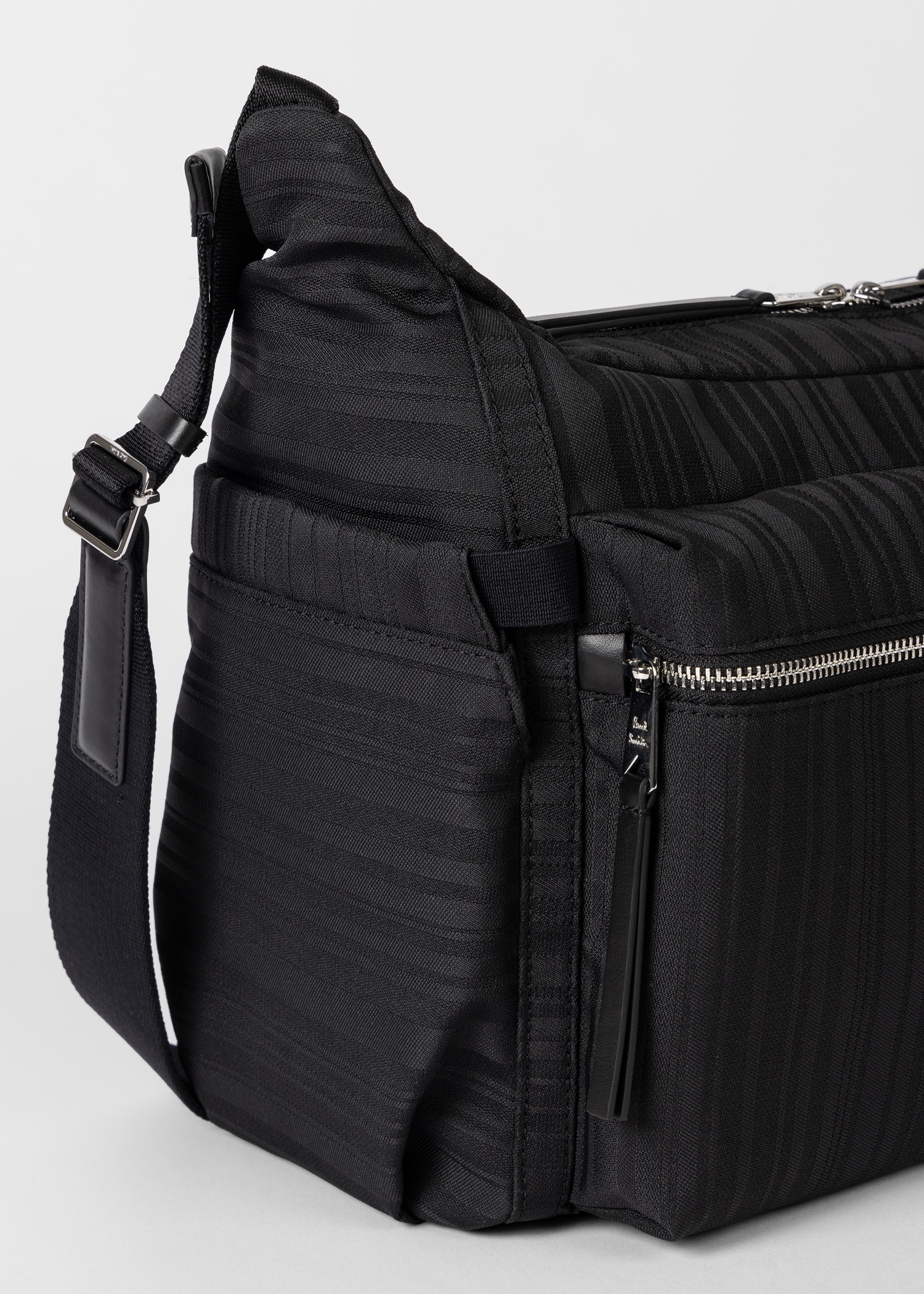 Black 'Shadow Stripe' Cross-Body Bag - 4