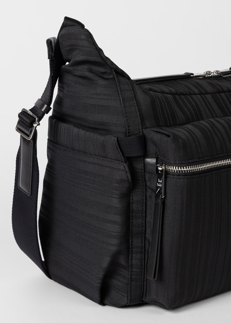 Black 'Shadow Stripe' Cross-Body Bag 4