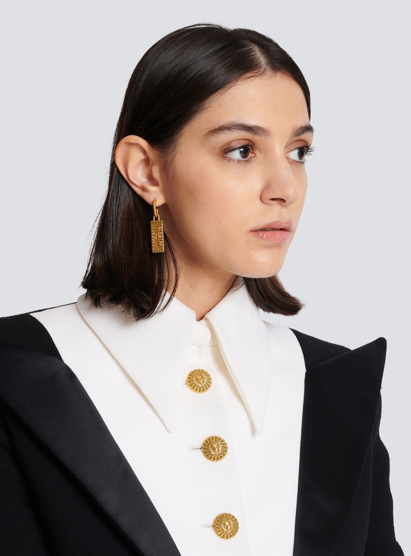 Balmain Balmain Signature tubular earrings outlook