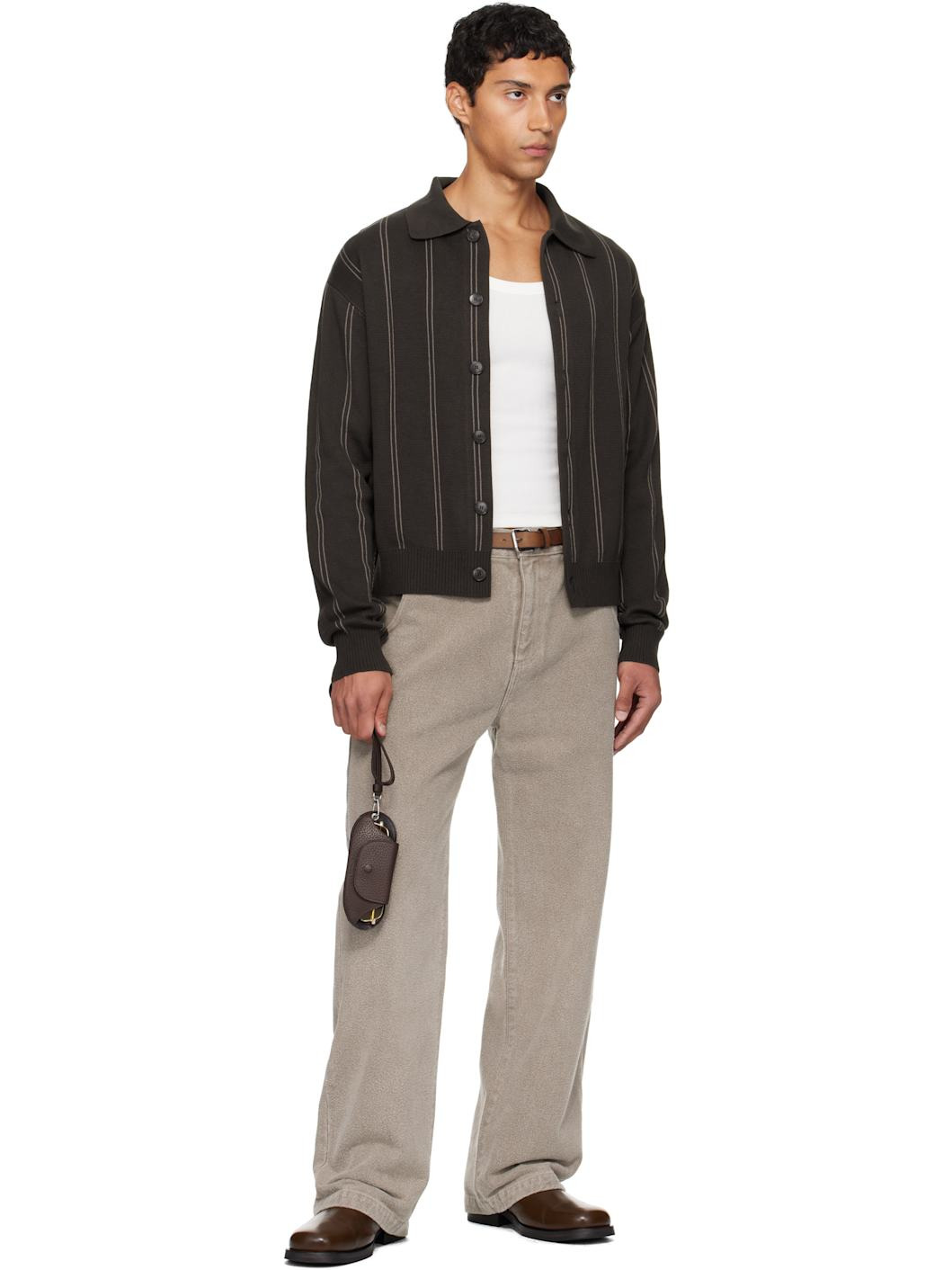 Brown Formal Cardigan - 4