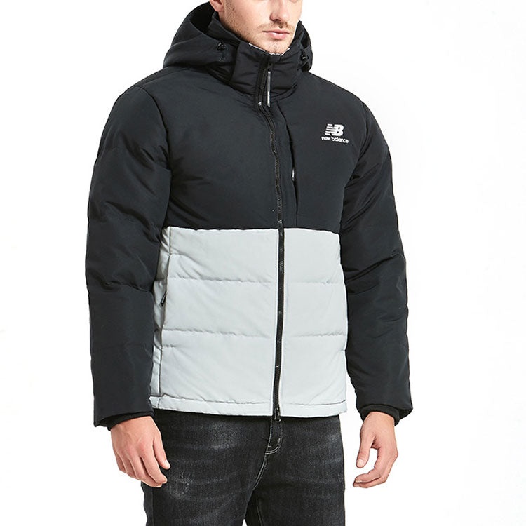 New Balance Windproof Lifestyle Down Jacket 'Black White' AMJ93551-LAN - 5