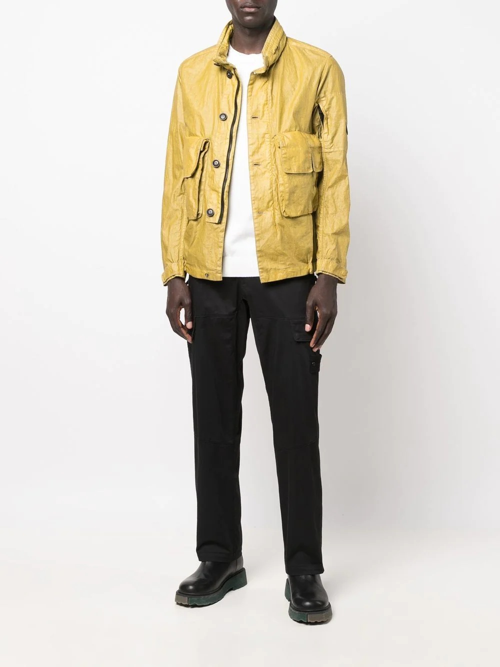 cargo-pockets waxed jacket - 2