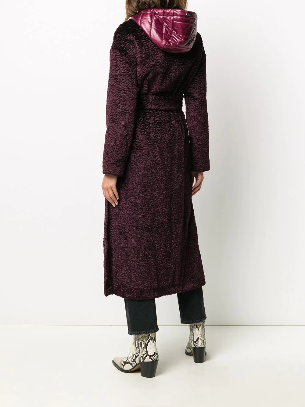 astrakhan-effect long coat - 4