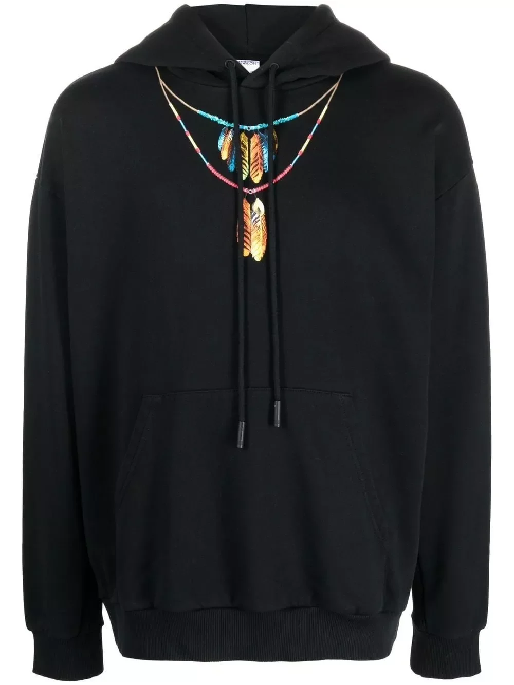 FEATHERS NECKLACE OVER HOODIE - 1