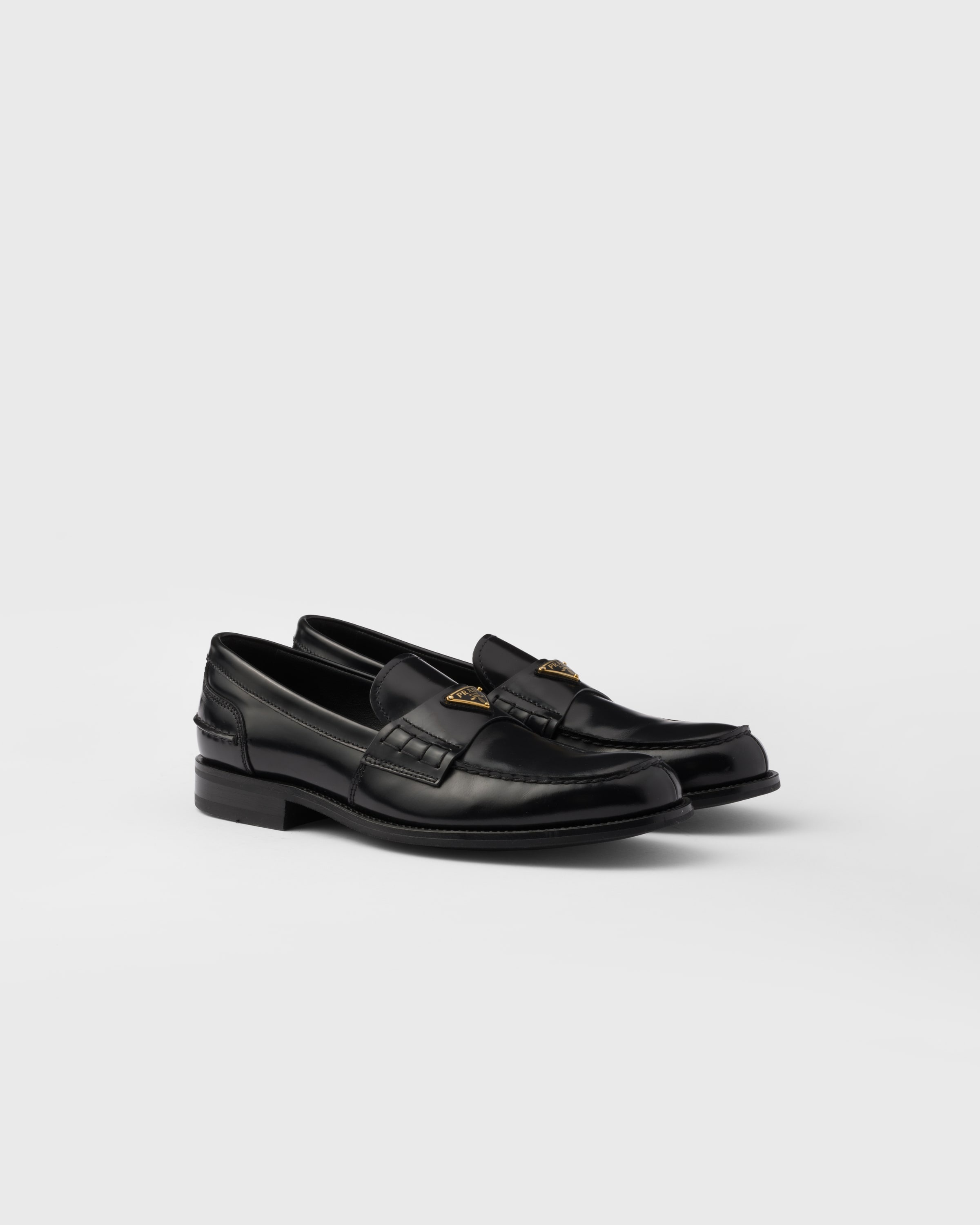 Brushed leather loafers - 1