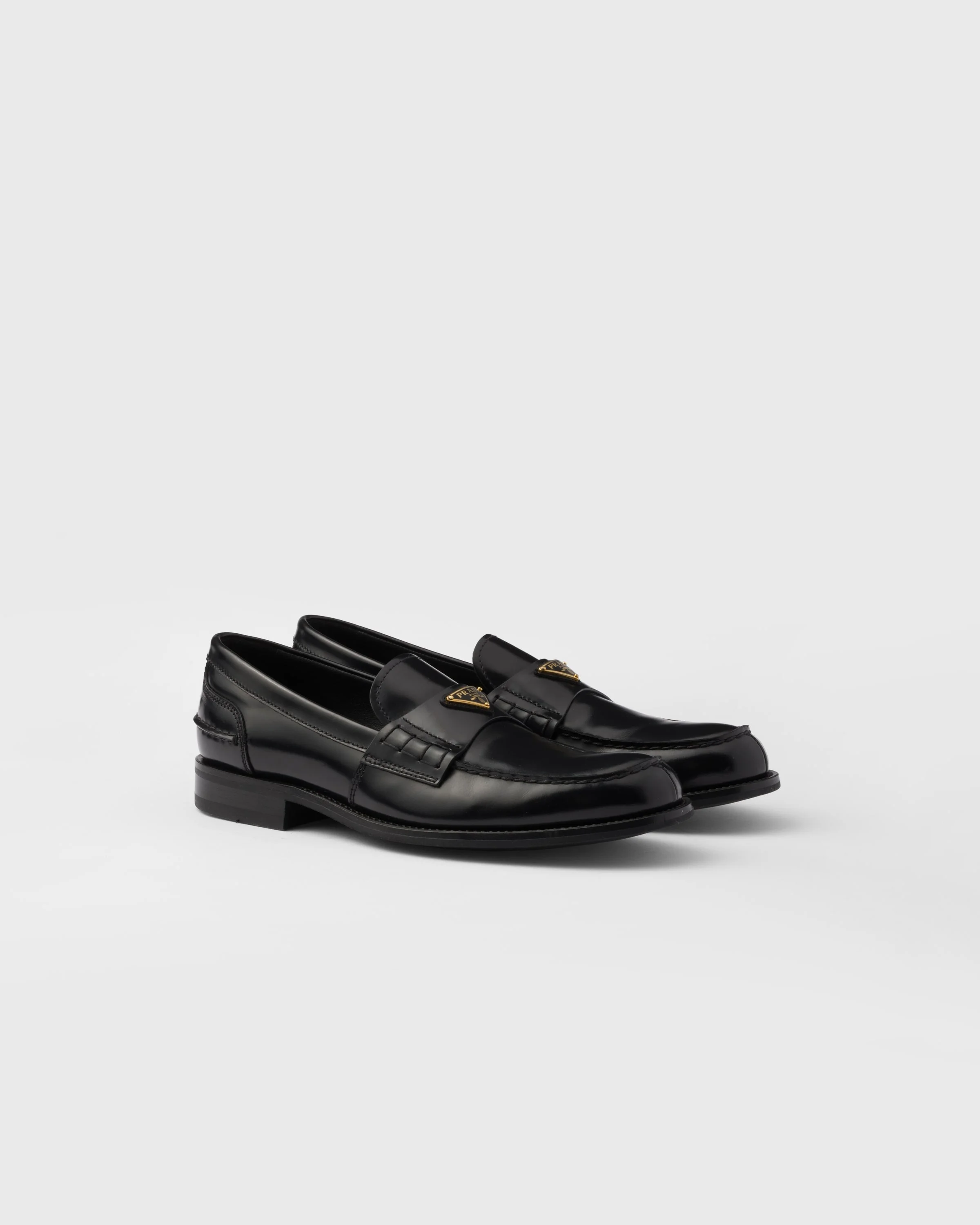 Brushed leather loafers - 1