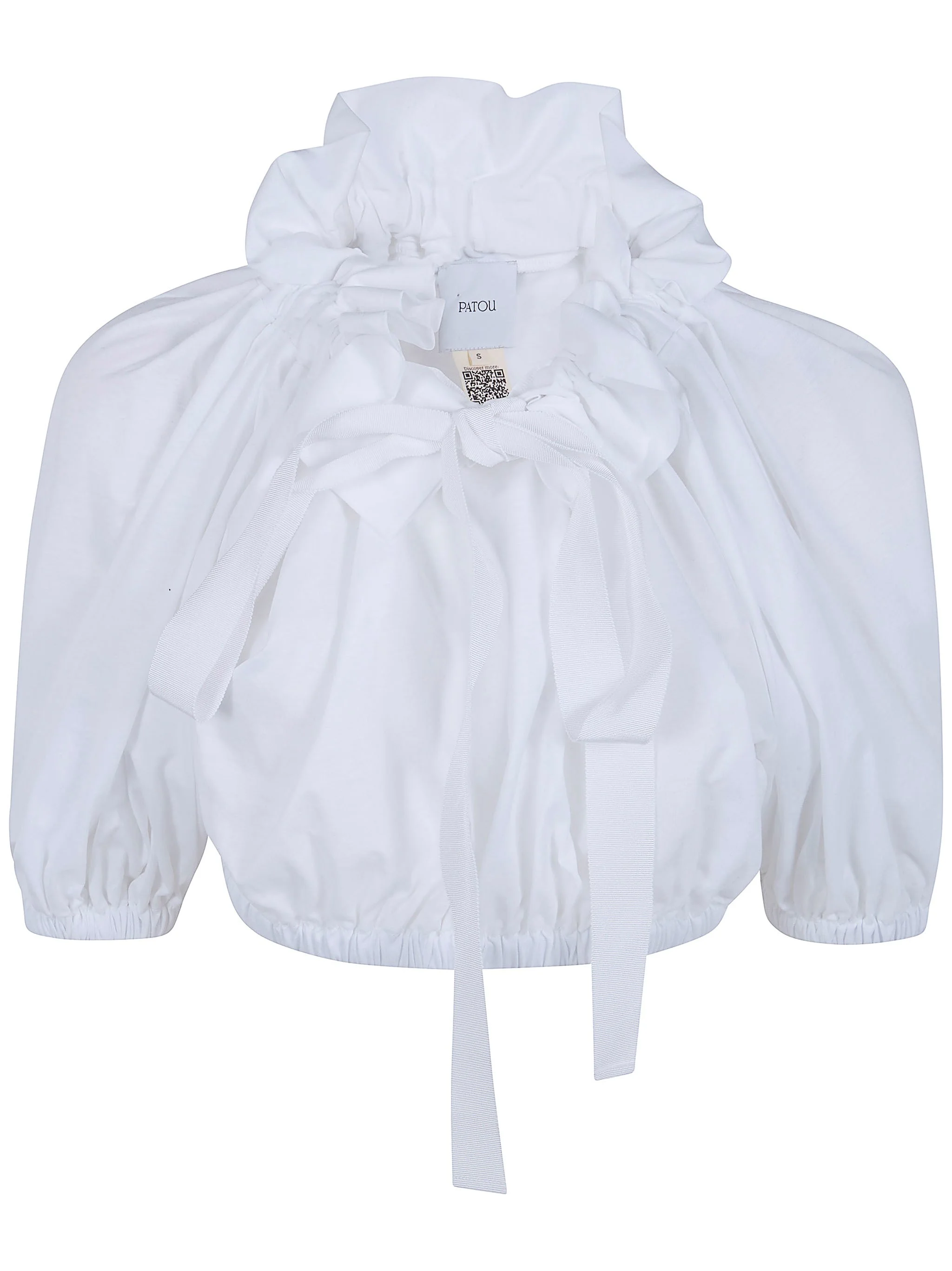 Cropped Volume Jersey Top - 1