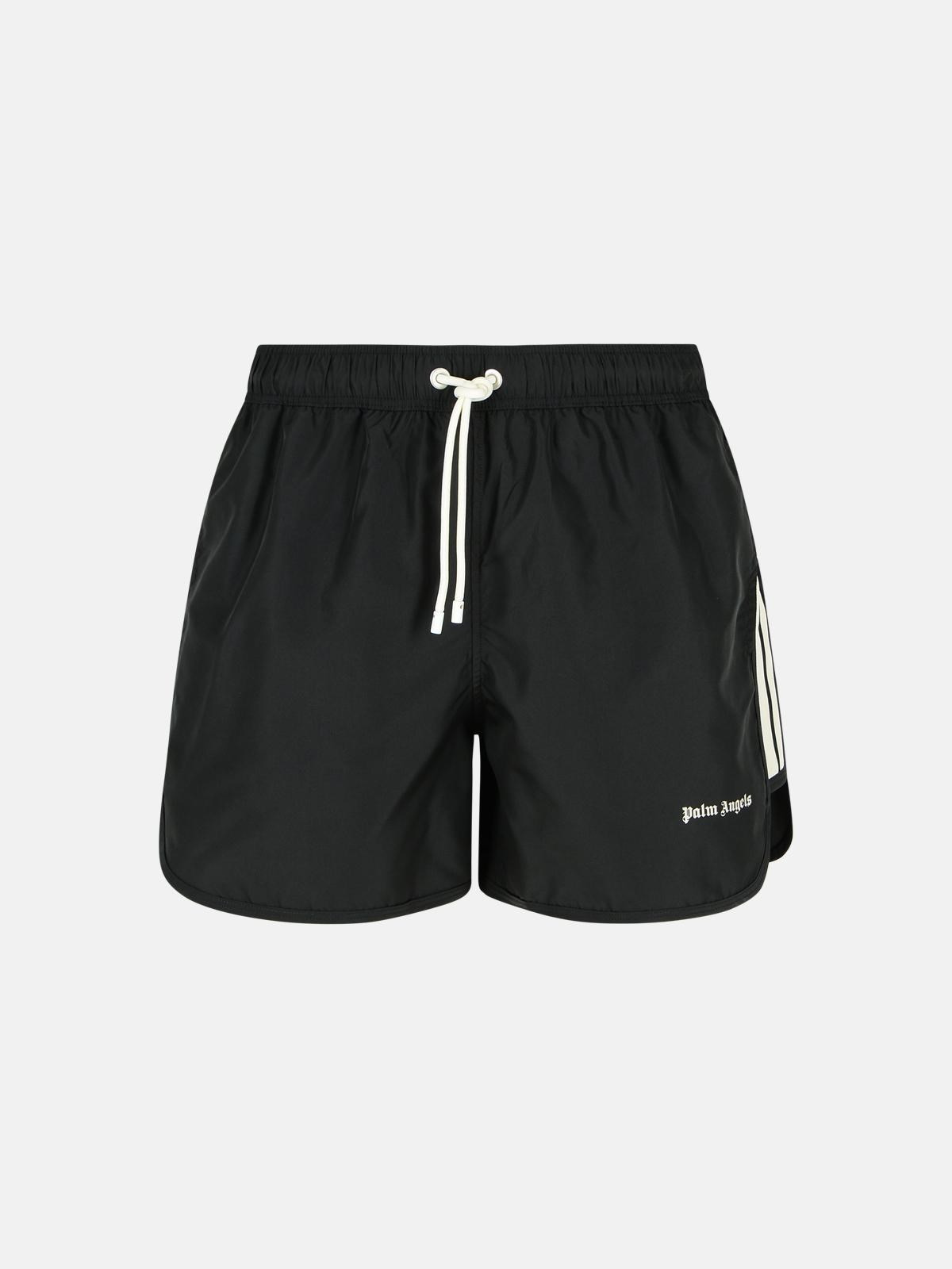 BLACK POLYESTER SWIMSUIT - 1