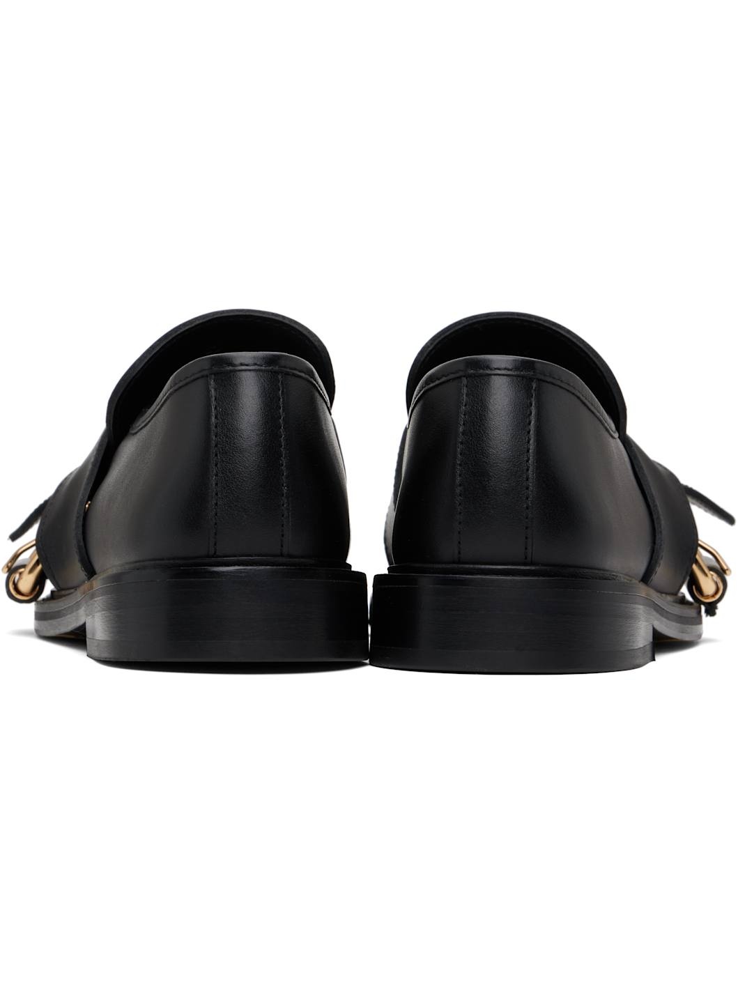 Black Belted Up Loafers - 2