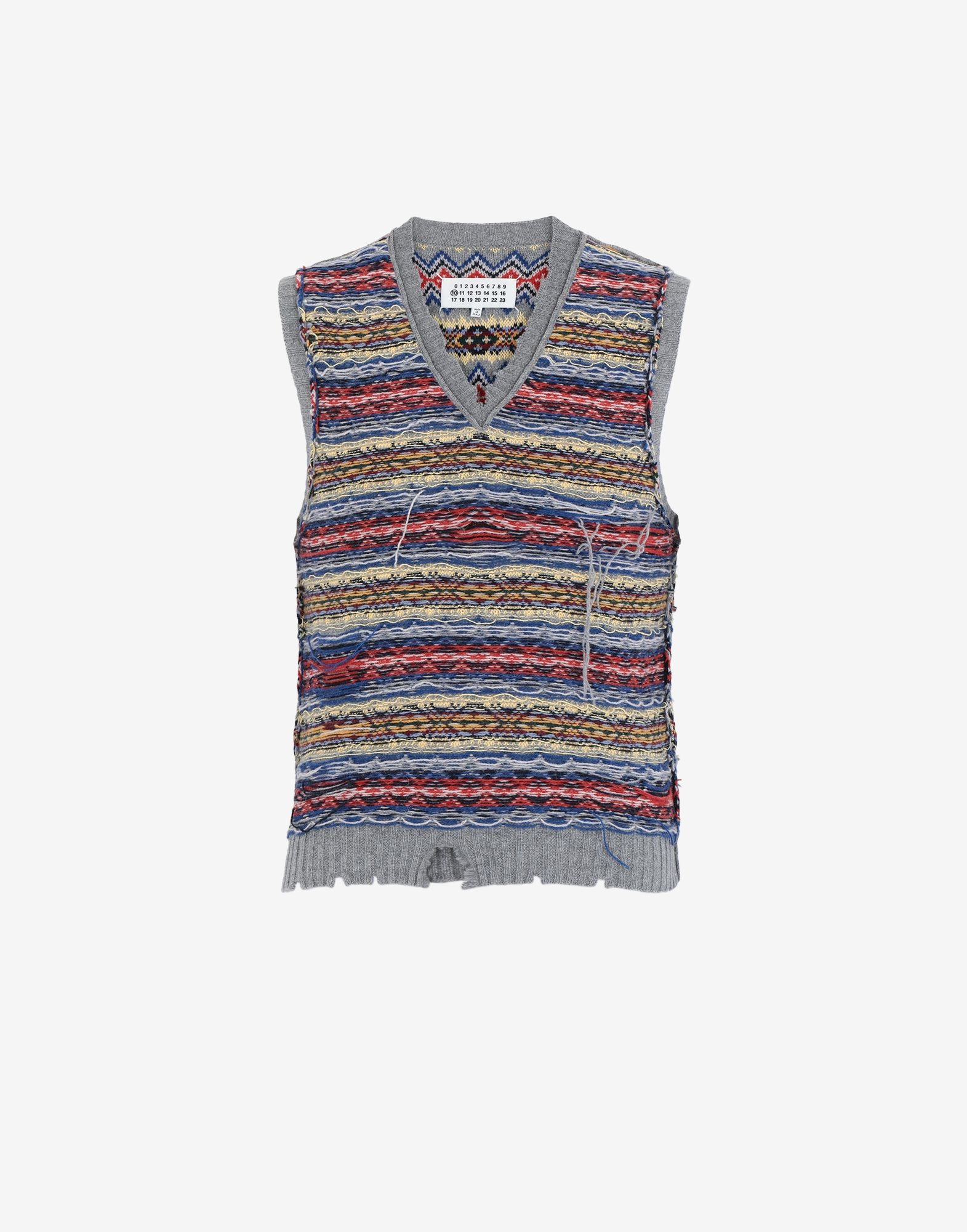 Reverse Fair Isle sleeveless sweater - 1