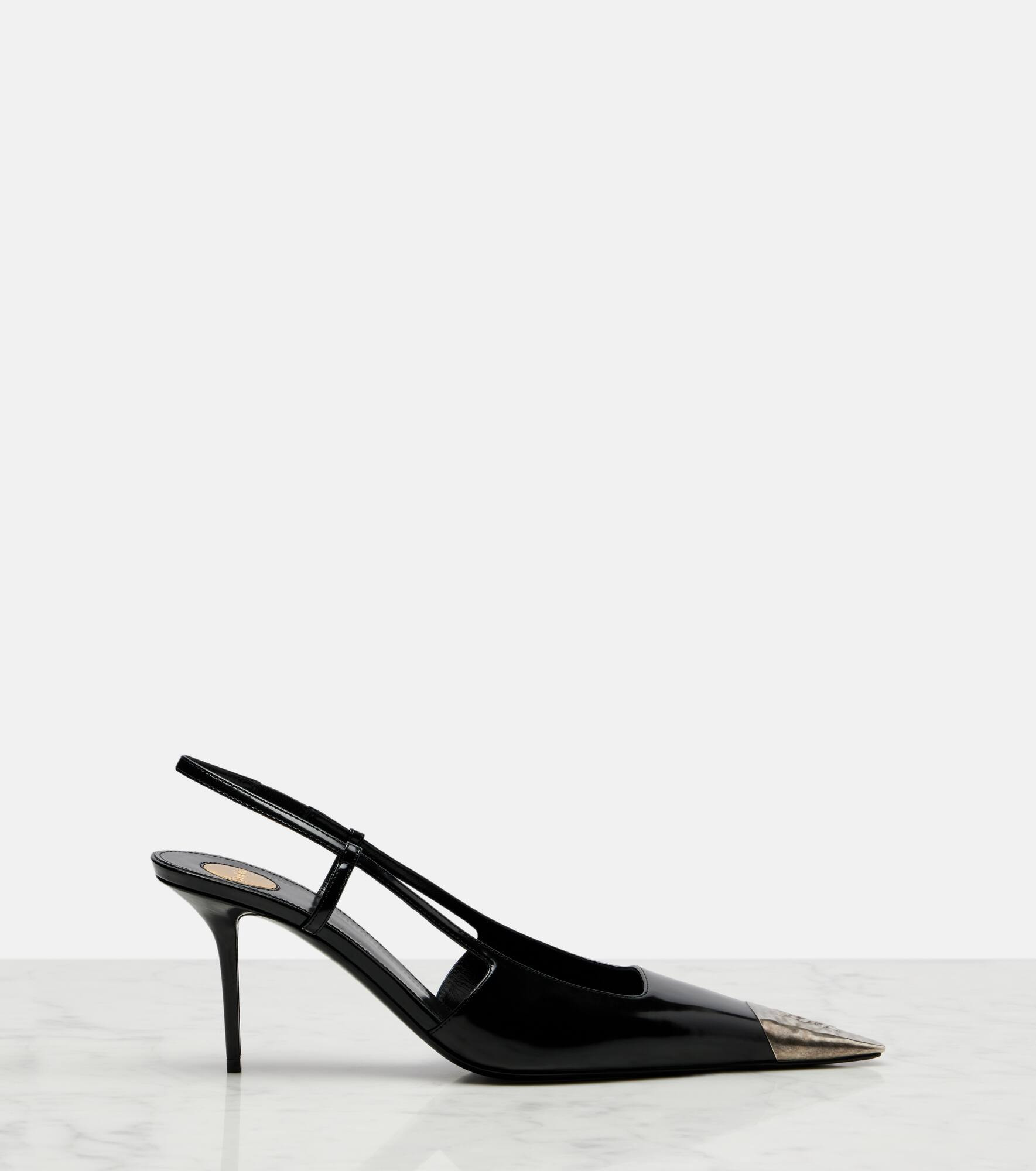 Jeanne 75 leather slingback pumps - 4