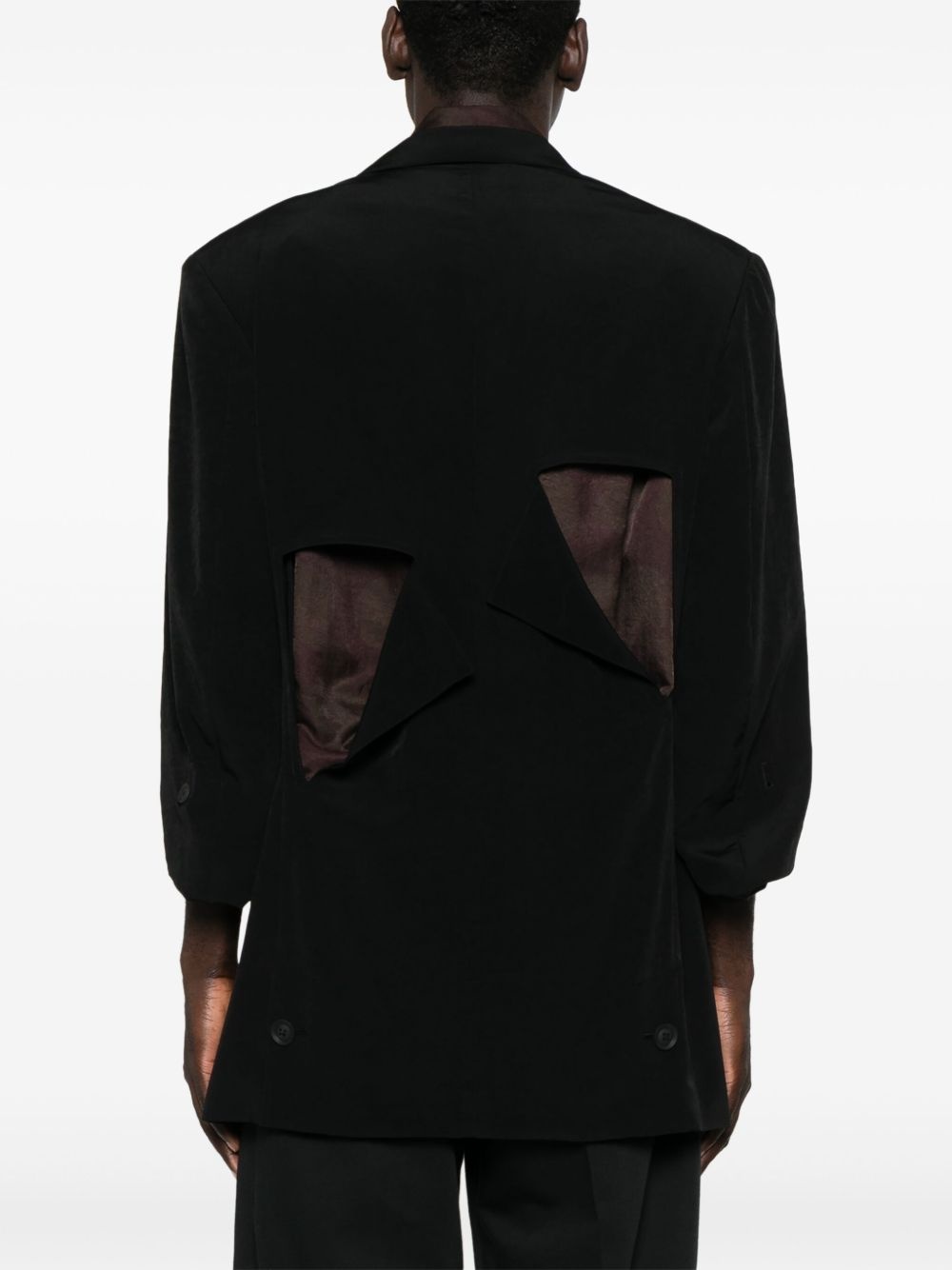 cut-out blazer - 4