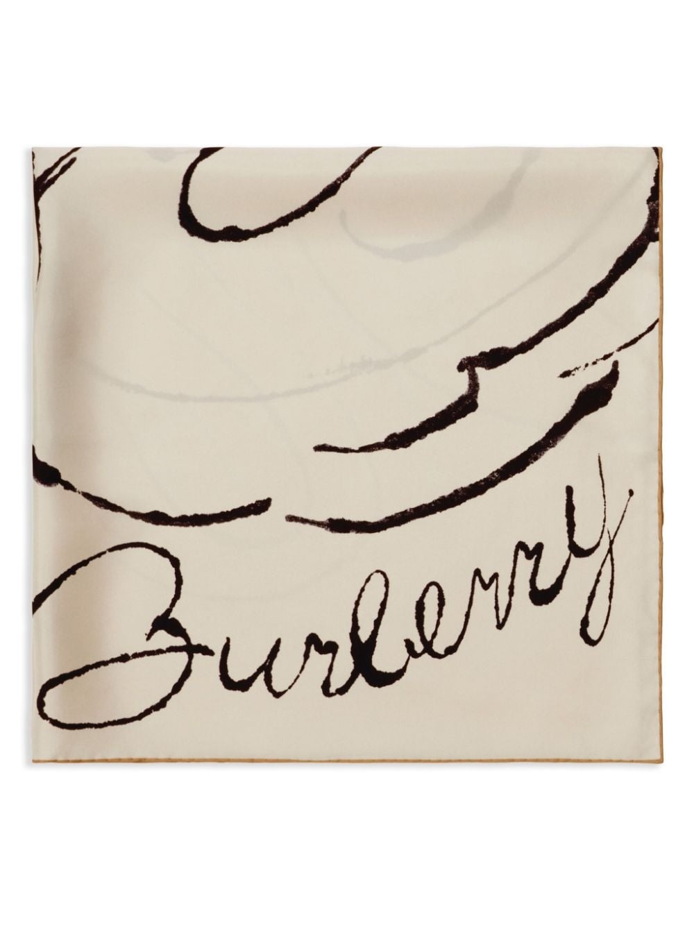 swan-print silk scarf - 2