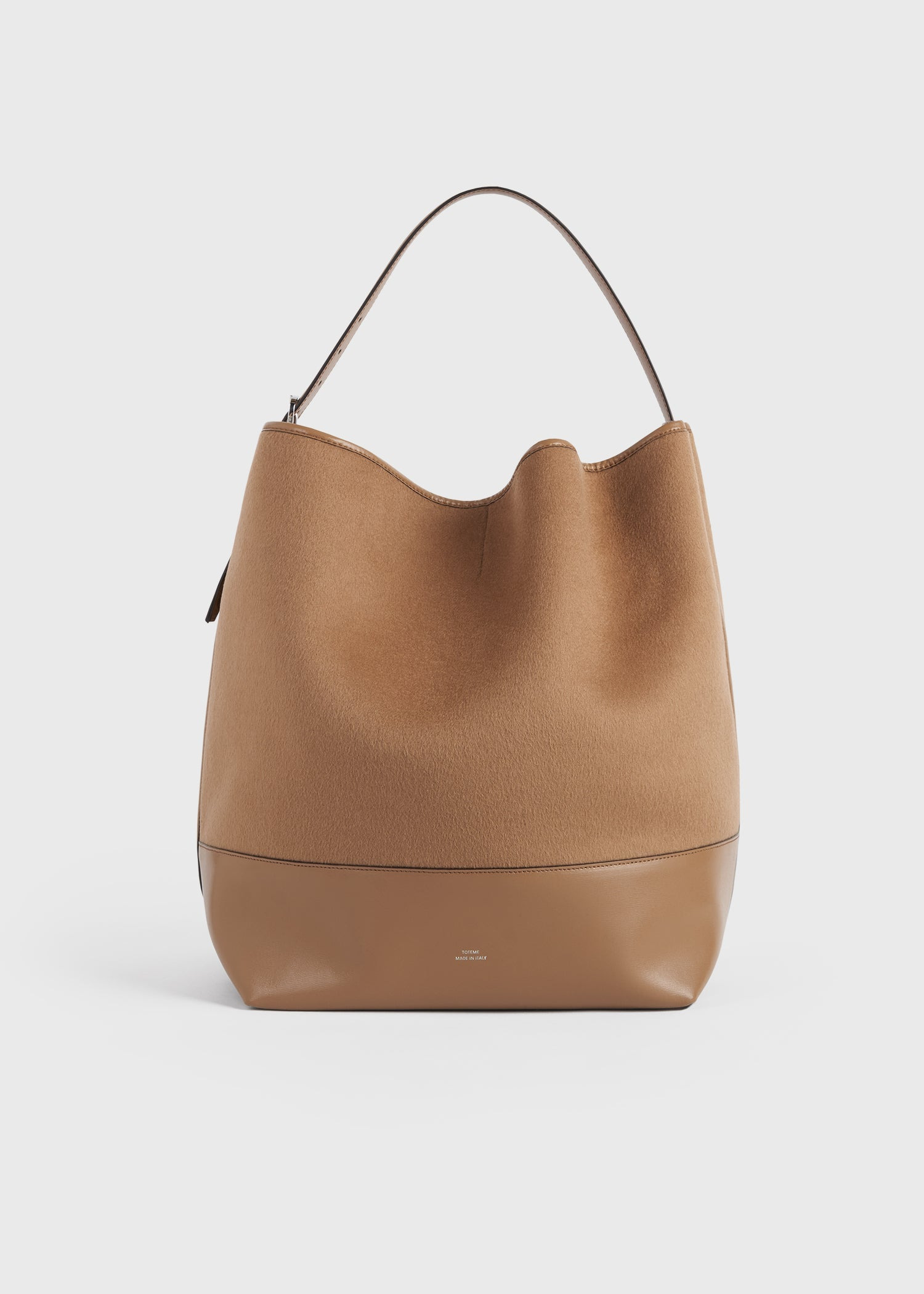 Belted doublé tote camel - 1