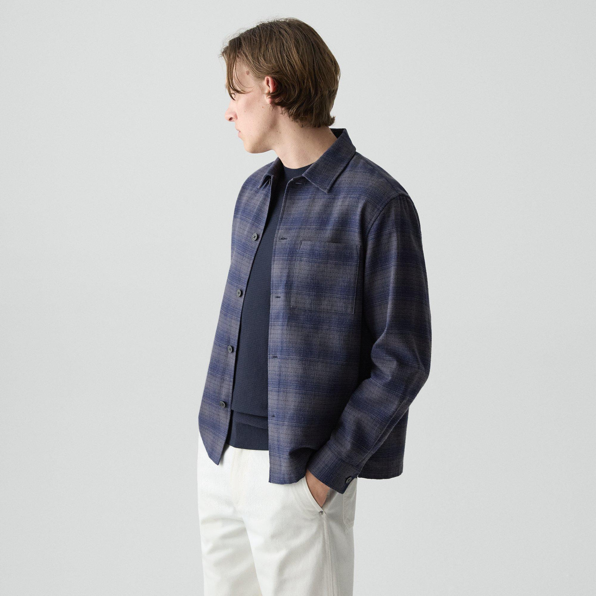 Button-Up Shirt in Textured Check - 3