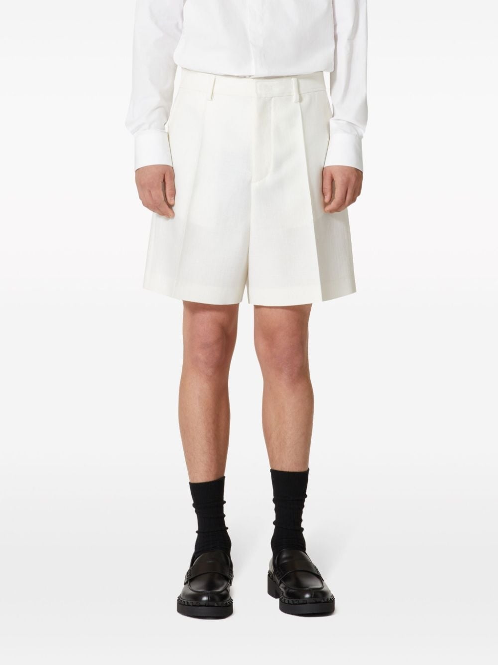 wool-silk bermuda shorts - 3