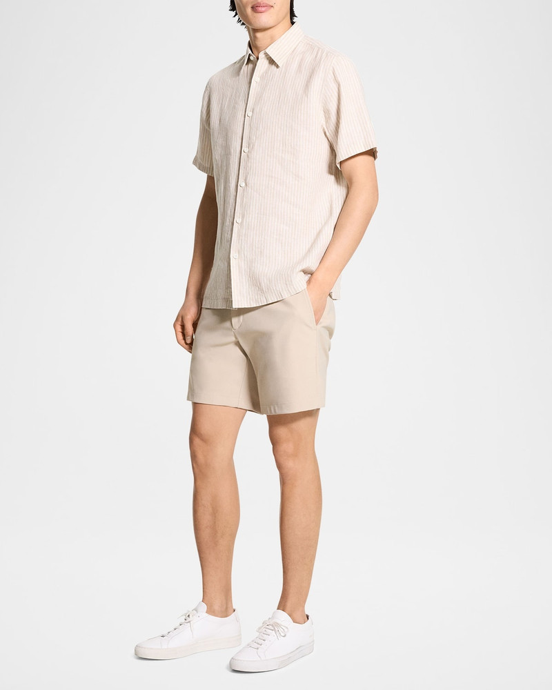 Theory Men's Irving Linen Summer Stripe Short-Sleeve Shirt outlook
