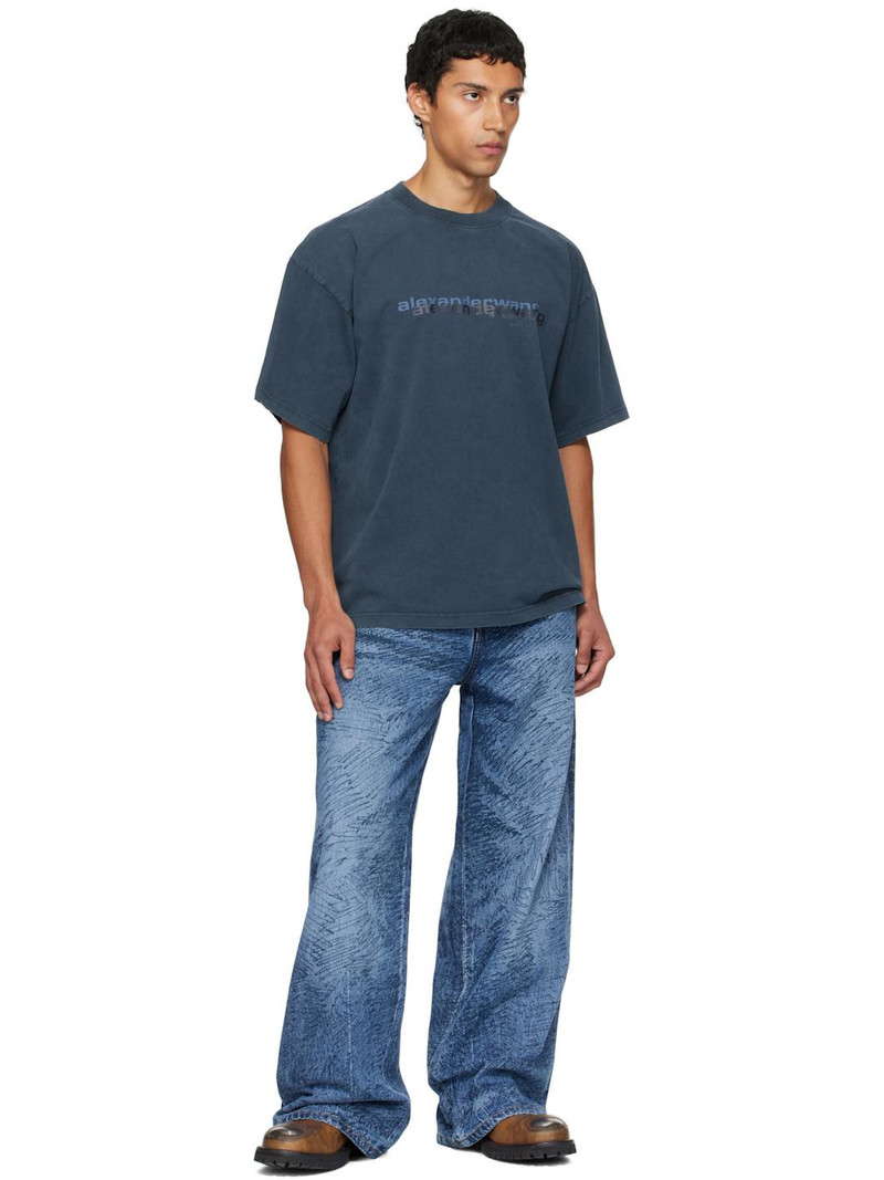 Alexander Wang Navy Short Sleeve T-shirt outlook