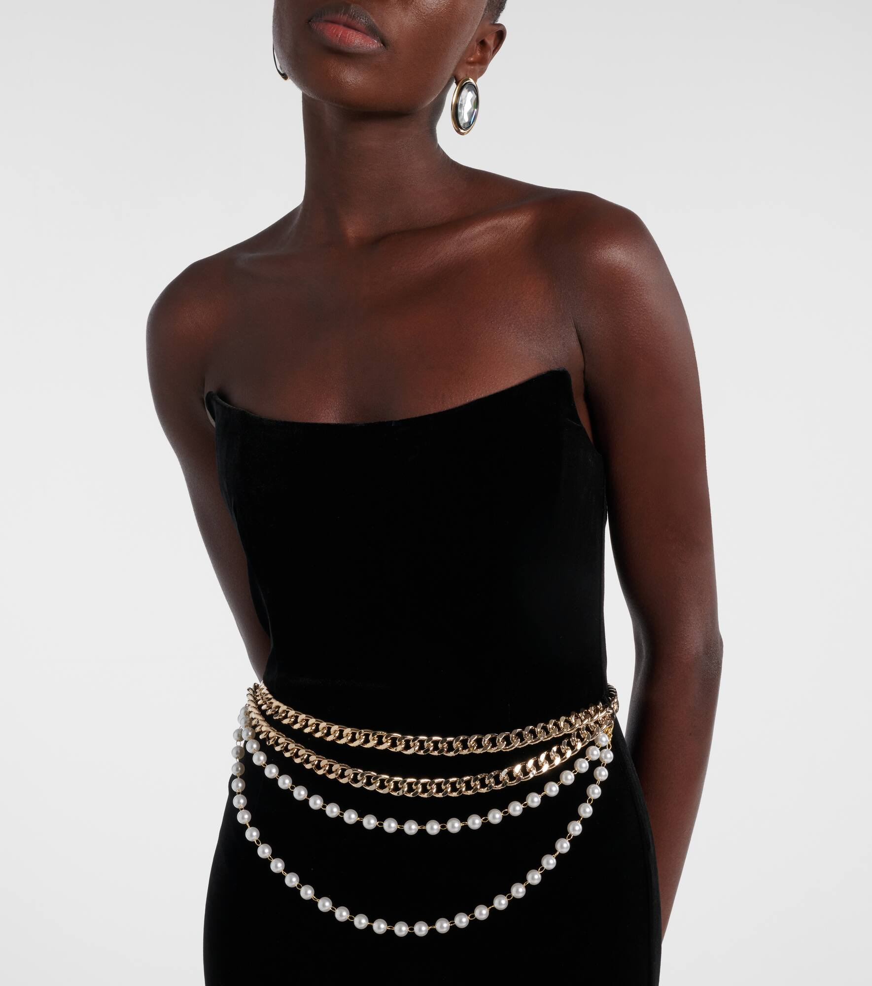 Chain-detail corset gown - 4