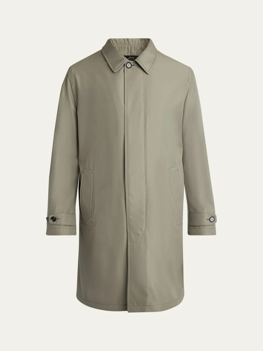 Men's Silk Cloud Button-Front Car Coat - 1