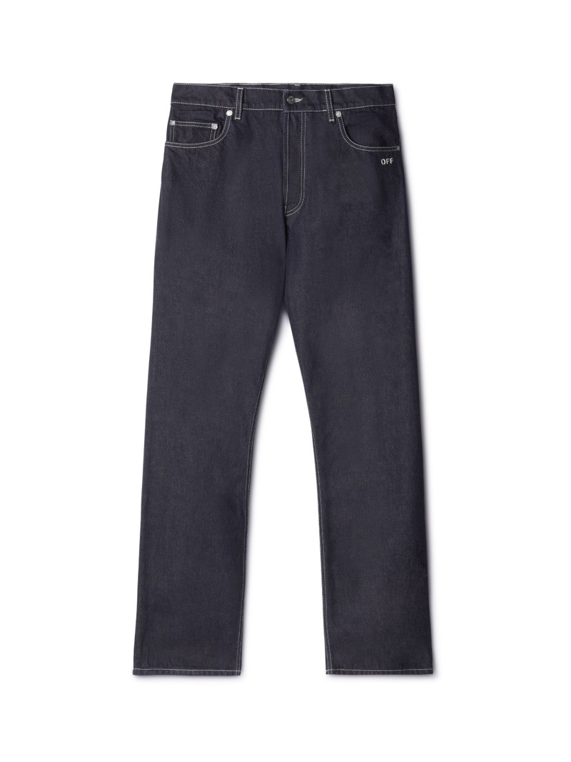 Off Emb Loose Jeans - 1