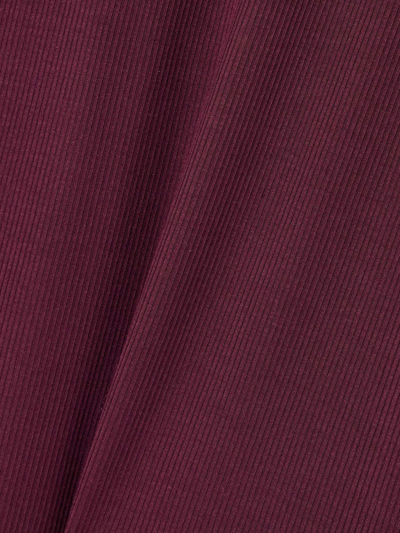Soft Lounge ribbed stretch-modal maxi skirt - Bordeaux Burgundy - 4