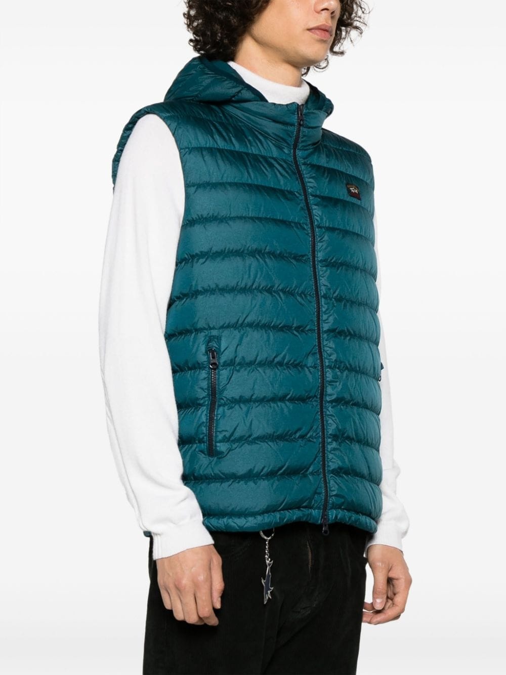Save The Sea detachable-hood padded gilet - 3