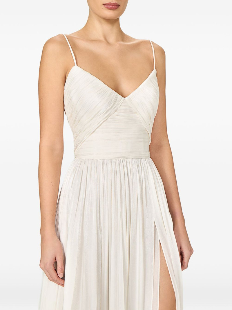 Fayla draped pleated maxi dress 4