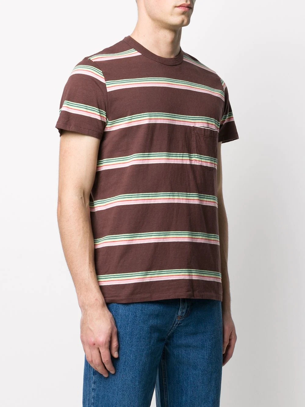 striped chest pocket T-shirt - 3